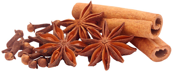 Poster - Some aromatic cinnamon with star anise and cloves