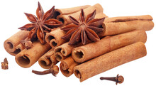 Some Aromatic Cinnamon With Star Anise And Cloves