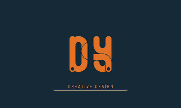 Alphabet letters Initials Monogram logo DY , YD