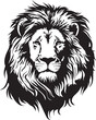 Lion head, lion face vector Illustration, on a isolated background, EPS