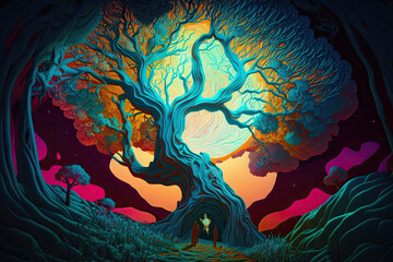 Poster - Discovering the Enigmatic Hallucinations of a Psychedelic Tree Generative AI