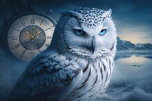 Snowy Owl's Wisdom Beyond The Wilderness Of Time Generative AI