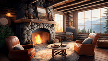 Cozy, Comfortable Mountain Cabin With Stone Fireplace