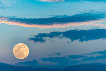Wall Mural - Full moon of March 2023 in different situations!