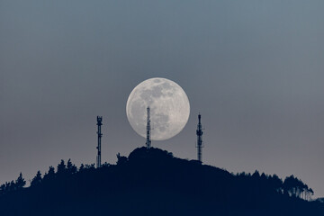 Wall Mural - Full moon of March 2023 in different situations!