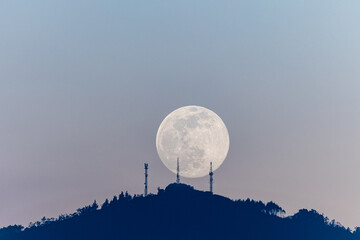 Wall Mural - Full moon of March 2023 in different situations!