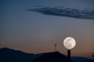 Wall Mural - Full moon of March 2023 in different situations!