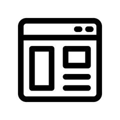 wireframe icon for your website design, logo, app, UI. 