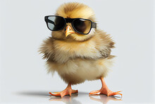 Funny Chicken In Sunglasses, Generative AI