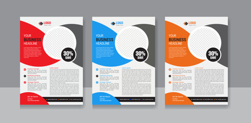 Wall Mural - Creative Corporate & Business Flyer Brochure Template Design, abstract business flyer, vector template design. Brochure design, cover, annual report, poster, flyer