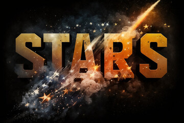 Logo concept Space Stars, ai generative.