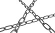 Strained chains from metal. Security and power concept. png transparent