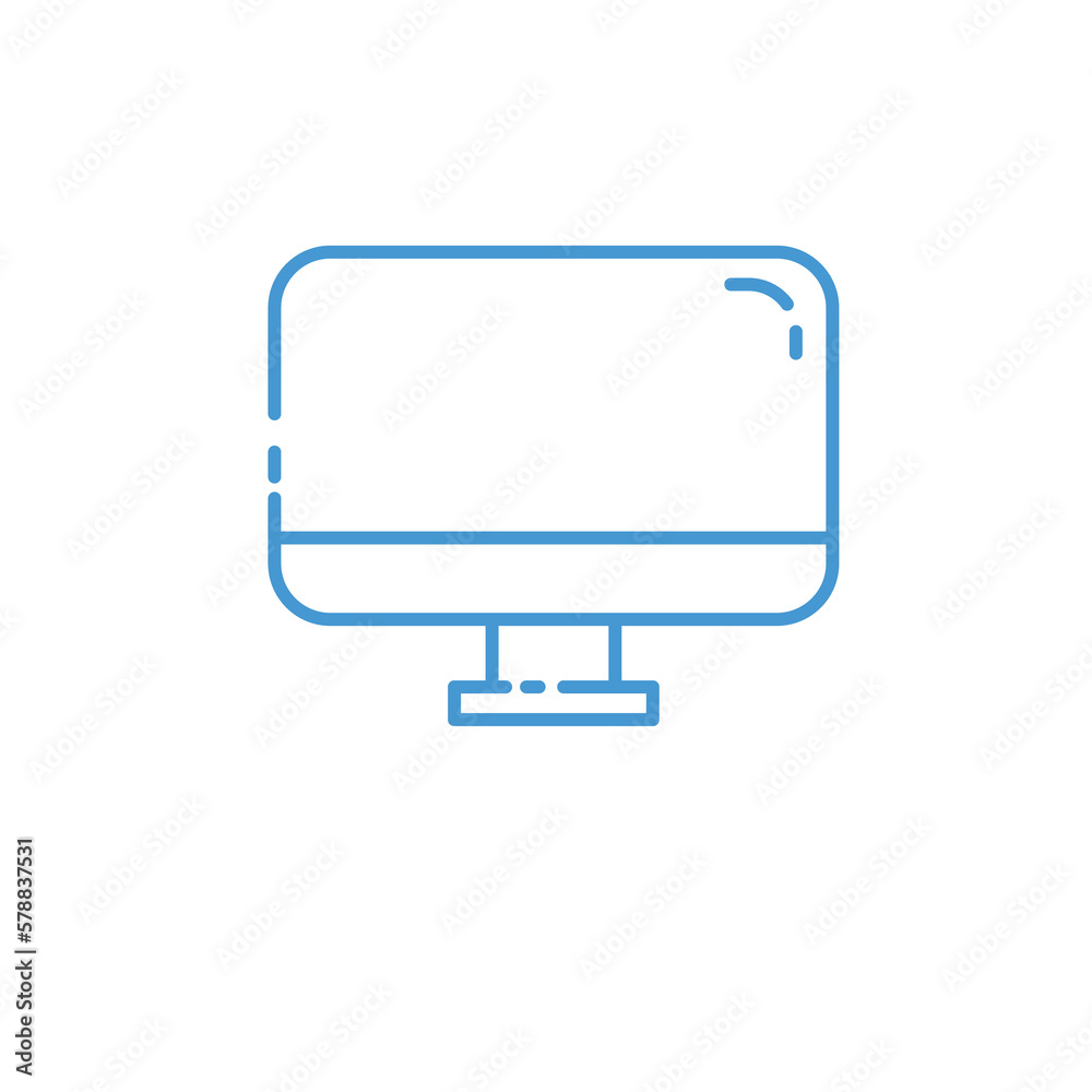 image in png icon of a computer screen on lines with transparent ...