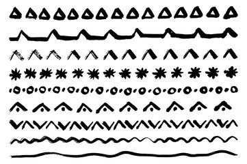 Wall Mural - doddle sketch dividers. abstract ink marks stroke