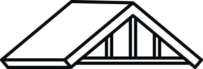 Poster - Material roof icon outline vector. Building construction. Roofer steel