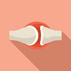 Joint pain icon flat vector. Medical disease. Foot injury