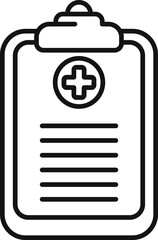 Sticker - Patient clipboard icon outline vector. Medical health. Foot treatment