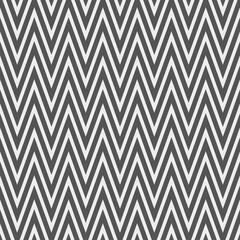 Poster - Gray zigzag seamless pattern. Grey chevron fabric texture. Abstract zig zag background. Repeating vector wallpaper.