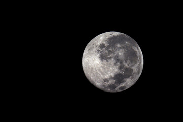 Wall Mural - the moon is earth's only natural satellite. it is the fifth largest satellite in the solar system