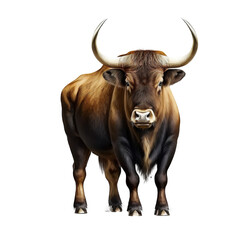 Wall Mural - gaur isolated on background