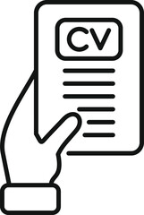 Poster - person cv icon outline vector. human work. business people