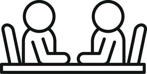 Poster - person meeting icon outline vector. business team. staff company