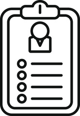 Poster - to do list icon outline vector. human work. company staff