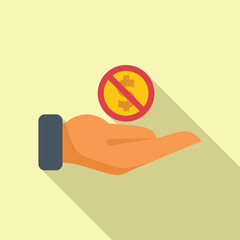 Poster - Care payment icon flat vector. Card error. Sale machine