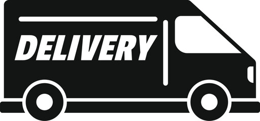 Sticker - Delivery parcel van icon simple vector. Return box. Service shop