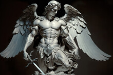 Archangel Michael In Neoclassical Style With Clean Lines Generative AI