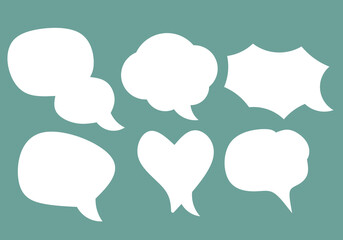 Poster - vector black and white speech bubbles