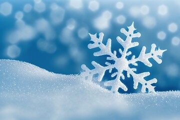 christmas background with snowflakes, snowflake in winter space