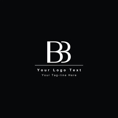 Wall Mural - initial bb or bb logo elegant design name business