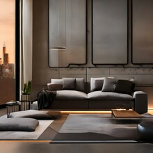 11. A Sleek And Sexy Bachelor Pad With Dark And Moody Details.3, Generative AI