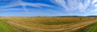 Agriculture field Summer countryside landscape haystacks panorama