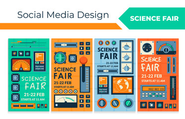 social media design set for science fair promo