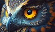 フクロウの目　イメージイラスト　generative AI