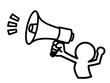 © ASAMI SUZUKI - person with megaphone拡散させる人
