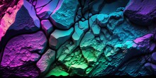 ﻿A Vivid Rock Texture Shimmers In The Sun, AI Generation.
