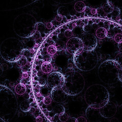 Fototapete - Abstract fractal background 3D illustration ornament, beautiful digital wallpaper, fractal picture for postcard template, poster, banner, backdrop, image decoration