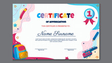 Fun Colorful Certificate Template For Kids