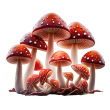 Mushrooms, Fly Agaric Amanita Muscaria, Transparent Background Png