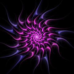 Fototapete - Abstract fractal background 3D illustration ornament, beautiful digital wallpaper, fractal picture for postcard template, poster, banner, backdrop, image decoration