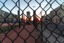 Fence Against A Background Of Skyline