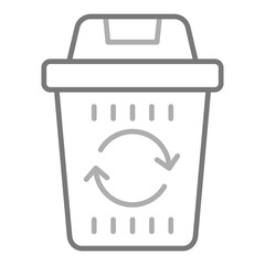 Sticker - Trash Greyscale Line Icon