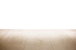 © winston - Wooden planks as table or desk, isolated on white background.