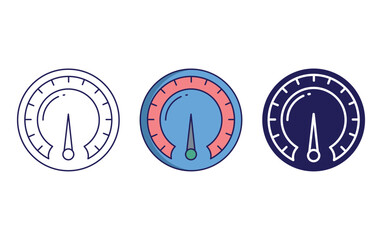 Wall Mural - Speedometer vector icon