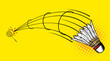 Doodle style badminton sports, vector illustration