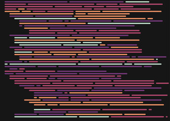Code on screen vector illustration, flat cartoon coding lines simulation