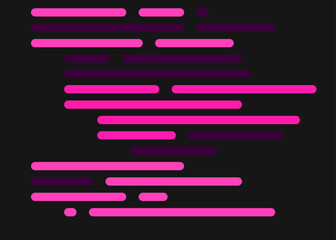 Code on screen vector illustration, flat cartoon coding lines simulation